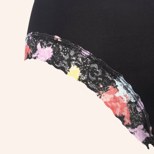 Contrast Floral Lace Brief