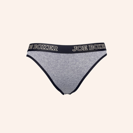 Joe Boxer Ribbed Knit High-Cut Bikini