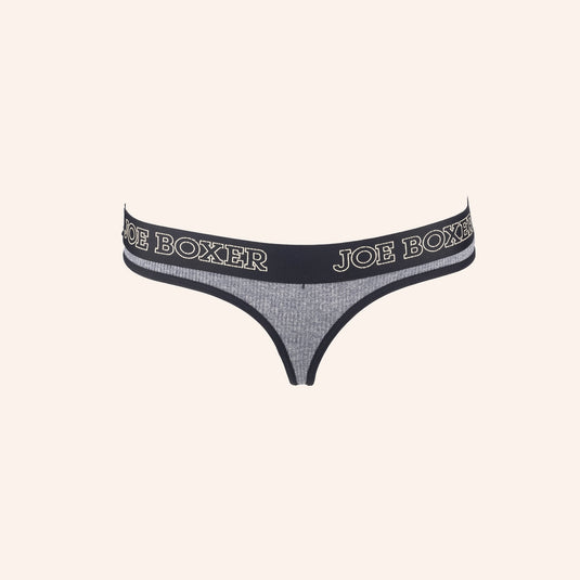 Joe Boxer Ribbed Knit High-Cut Bikini