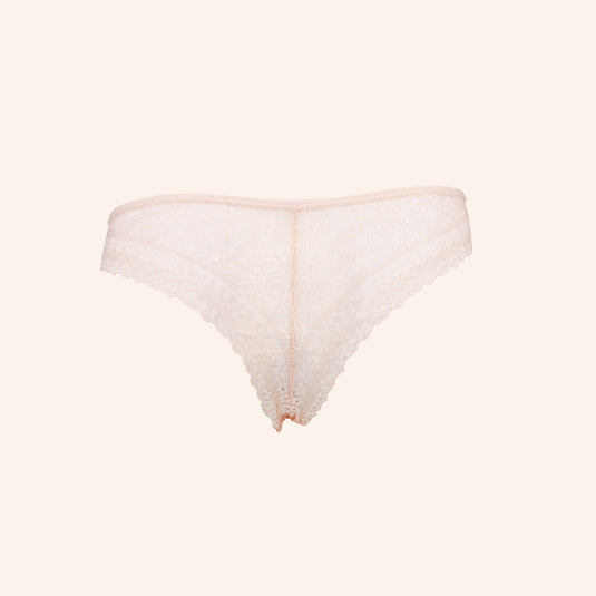 Scalloped V-Front Floral Lace Thong