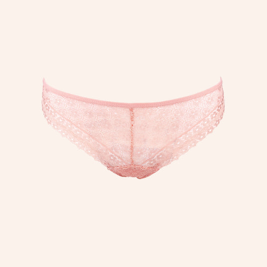 Scalloped V-Front Floral Lace Thong