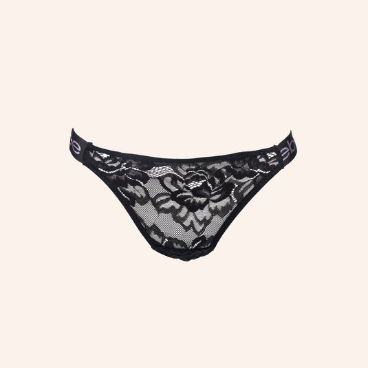 Sheer Floral Mesh String Thong