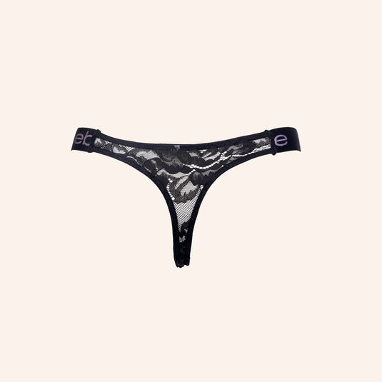 Sheer Floral Mesh String Thong