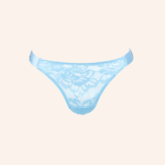 Sheer Floral Mesh String Thong