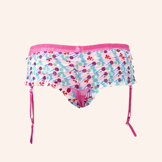 Summer Vibe Mesh & Lace Garter Belt