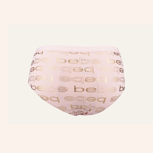 bebe Hipster All-Over Gold Logo Underwear