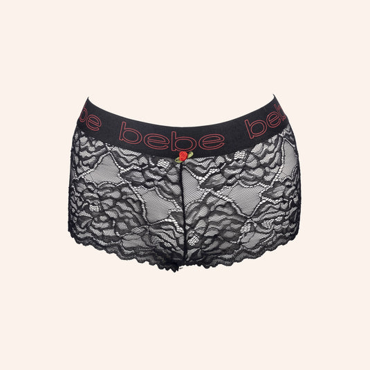 bebe Keyhole Lace Boyshorts