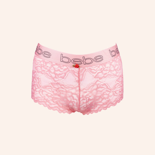 bebe Keyhole Lace Boyshorts