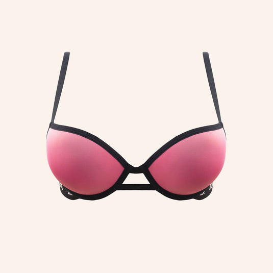 Joe Boxer Sporty Comfort Demi Bra in Vibrant Pink