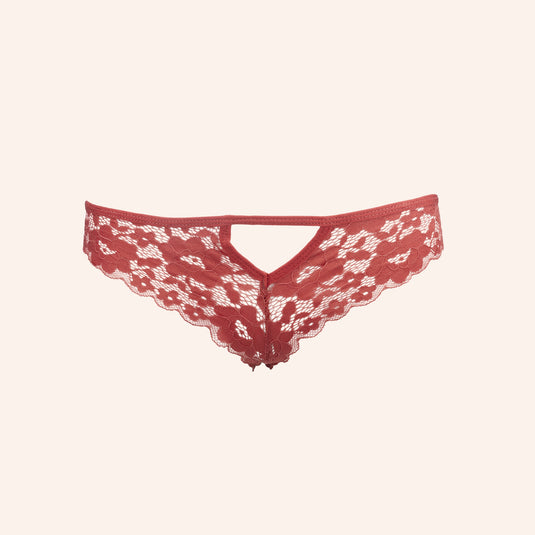 Front-Keyhole Lace Brief