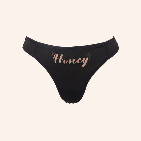 Honey Graphic Seamless Thong