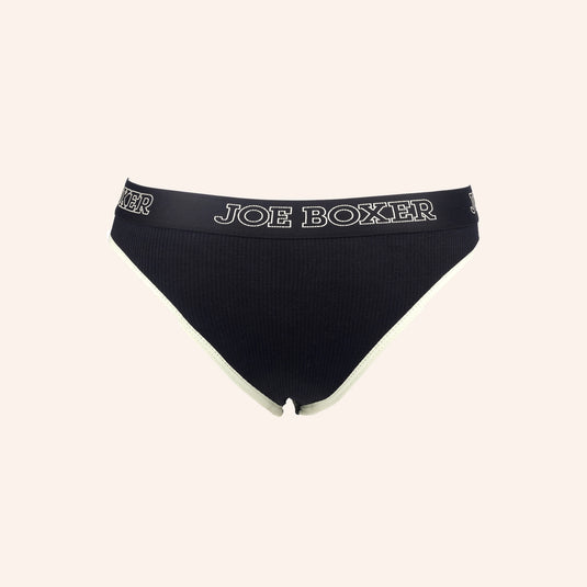 Joe Boxer Ribbed Knit High-Cut Bikini