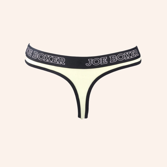 Joe Boxer Ribbed Knit High-Cut Bikini