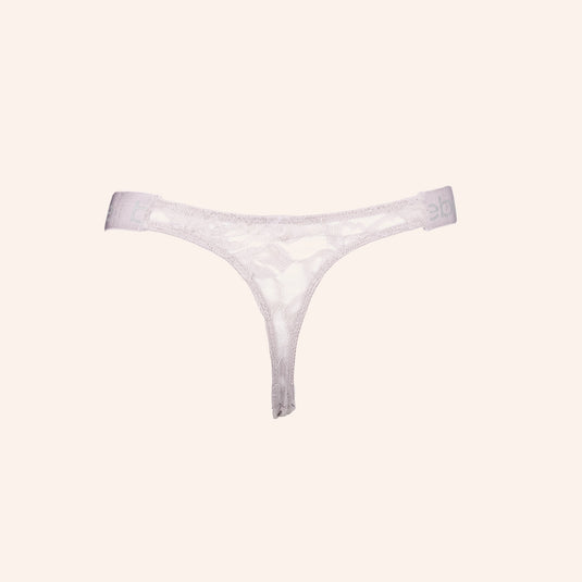 Sheer Floral Mesh String Thong