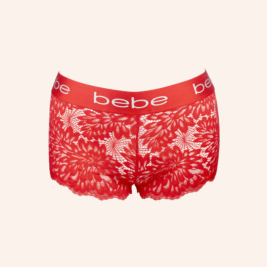bebe Floral Lace Boyshorts