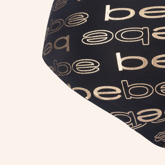 bebe Hipster All-Over Gold Logo Underwear