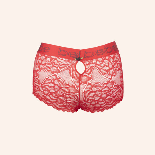 bebe Keyhole Lace Boyshorts