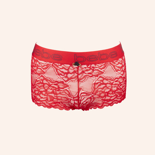 bebe Keyhole Lace Boyshorts