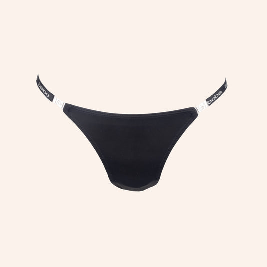 bebe Logo String Microfiber Thong